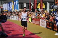 Zieleinlauf beim Verkehrshaus. (Bild: Corinne Glanzmann, Luzern, 27. Oktober 2019)
