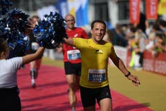 Zieleinlauf beim Verkehrshaus. (Bild: Corinne Glanzmann, Luzern, 27. Oktober 2019)