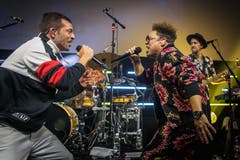 Neben Marc Sway stand auch Bligg auf der Bühne. (Bild: Michel Canonica)
