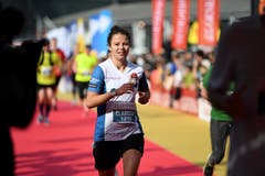Zieleinlauf beim Verkehrshaus. (Bild: Corinne Glanzmann, Luzern, 27. Oktober 2019)