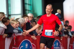 Die Läufer beim KKL. (Bild: Dominik Wunderli, Luzern, 27. Oktober 2019)