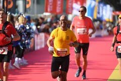 Zieleinlauf beim Verkehrshaus. (Bild: Corinne Glanzmann, Luzern, 27. Oktober 2019)
