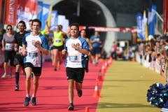 Zieleinlauf beim Verkehrshaus. (Bild: Corinne Glanzmann, Luzern, 27. Oktober 2019)