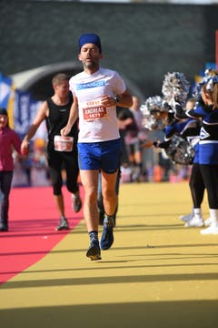 Zieleinlauf beim Verkehrshaus. (Bild: Corinne Glanzmann, Luzern, 27. Oktober 2019)