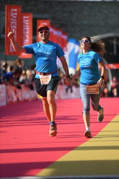 Zieleinlauf beim Verkehrshaus. (Bild: Corinne Glanzmann, Luzern, 27. Oktober 2019)