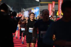 Zieleinlauf beim Verkehrshaus. (Bild: Corinne Glanzmann, Luzern, 27. Oktober 2019)