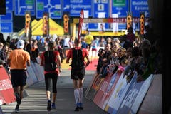 Zieleinlauf beim Verkehrshaus. (Bild: Corinne Glanzmann, Luzern, 27. Oktober 2019)