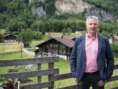 Er setzt sich für die Interessen des Dorfs Mitholz ein, Gemeindepräsident Roman Lanz. (Bild: KEYSTONE/PETER SCHNEIDER)