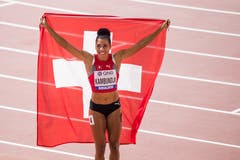 Mujinga Kambundji holt sich sensationell die Bronze-Medaille an der Leichtathletik-WM in Doha.