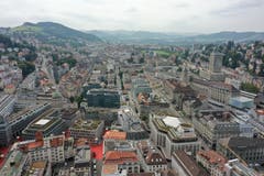 Blick über die Stadt St. Gallen Richtung Westen. (Bild: Josia Zaugg/www.70tageumdiewelt.ch)