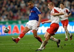 26. März 2005, Paris. WM-Qualifikation Frankreich – Schweiz (0:0). „Einer meiner besten Momente meiner Karriere, weil es mein erster Länderspieleinsatz war. Es war immer eine grosse Ehre, für die Schweiz zu spielen. Meine Familie war im Stadion. Und weitere 80 000 Zuschauer. Aber die ersten Menschen, die ich gesehen habe, als ich aufs Feld kam, war meine Familie. Ein wirklich grosser Moment.“ (Bild: Keystone)