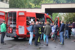 Besonders beliebt waren die Mitfahrgelegenheit mit einem Feuerwehrauto. (Bild: Paul Gwerder, Erstfeld, 5. Oktober 2019)