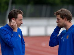 Wie werden die Basler «Oldies» Luca Zuffi und Fabian Frei mit den jungen St. Gallern zurechtkommen? (Bild: KEYSTONE/GEORGIOS KEFALAS)