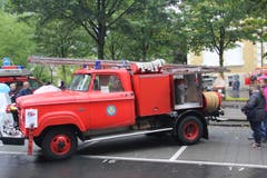 Das erste Tanklöschfahrzeug der Feuerwehr Erstfeld: ein Dodge Mowag W 300 4x4 aus dem Jahr 1970. (Bild: Paul Gwerder, Erstfeld, 5. Oktober 2019)
