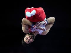 Oliver Hegi qualifizierte sich für den Mehrkampf-Final, flog aber knapp am Reck-Final vorbei (Bild: KEYSTONE/EPA/RONALD WITTEK)