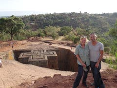 Lalibela im nördlichen Äthiopien ist das Zentrum der Felsenkirchen. Als Schutz vor islamischen Angreifern wurden die Kirchen unterirdisch angelegt. (Bild: Walter Odermatt)