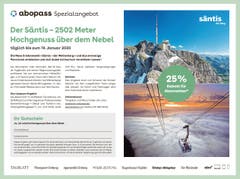 Beispiel: abopass Spezialangebot Säntis Schwebebahnen
