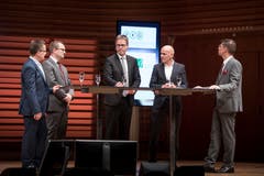 «Perspektiven 2020»: Im KKL Luzern drehte sich am Donnerstagabend alles um die Zentralschweizer Wirtschaft. Die besten Impressionen. (Bild: Manuela Jans-Koch, Luzern, 31. Oktober 2019)