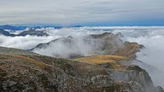 Unten war es Trist, aber über dem Nebelmeer war es fantastisch. (Bild: Marianne Schmid, Hohgant, 1. November 2019)