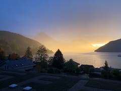 Abendstimmung in Vitznau. (Bild: Gaby Minder, Vitznau, 3. November 2019)