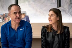 Am Gespräch mit den Medienvertretern nimmt auch Ivan Bencic, Vater von Belinda, teil. (Bild: freshfocus)
