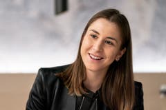 Belinda Bencic nimmt sich nach ihrer Ankunft in Zürich Zeit für ein Roundtable-Gespräch mit verschiedenen Journalisten. (Bild: freshfocus)