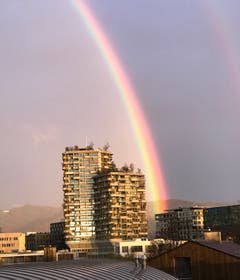 Regenbogen über Rotkreuz. (Bild: Hans Peter Wismer, 4. November 2019)
