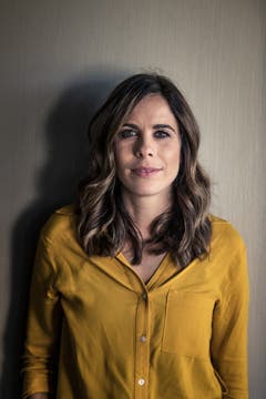 SRF-Sportmoderatorin Sibylle Eberle beim Fotoshooting im Leutschenbach. (Bild: Michel Canonica)