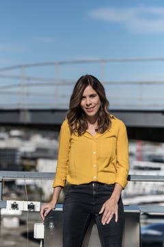 SRF-Sportmoderatorin Sibylle Eberle beim Fotoshooting im Leutschenbach. (Bild: Michel Canonica)