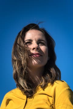 SRF-Sportmoderatorin Sibylle Eberle beim Fotoshooting im Leutschenbach. (Bild: Michel Canonica)