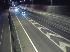 A8 Lopper Portal Süd, Blickrichtung Alpnach, Aufnahme von 18.12 Uhr. (Bild: Luzernmobil.ch)