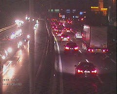 A2 Luzern-Kriens, Blickrichtung Basel. Aufnahme von 17.42 Uhr. (Bild: Luzernmobil.ch)
