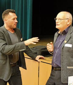 Unternehmer unter sich: Digitec-Mitgründer Marcel Dobler und Ruedi Lieberherr, Geschäftsführer der Morga AG, Ebnat-Kappel.