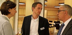 Monika Scherrer, Gemeindepräsidentin Degersheim, Robert Stadler, Leiter Wirtschaftsportal Ost (WPO) und Erich Baumann, Kantonsrat.