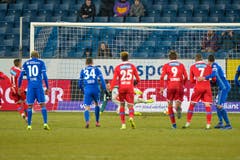 David Zibung, Torhüter, Note 3Er sieht beim 0:1 von Morgado nicht gut aus, und beim dritten Gegentor bedient er mit seinem Abschlag 1:3-Schütze Adryan.(Bild: Martin Meienberger / Freshfocus)