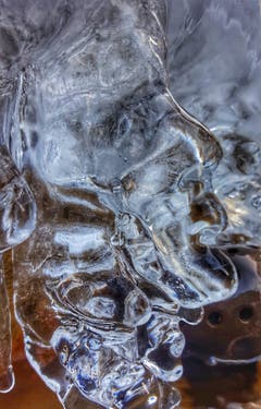 Ein Portrait aus Eis, entdeckt an einem Brunnen in St. Gallen. (Bild: Katharina Nagy)