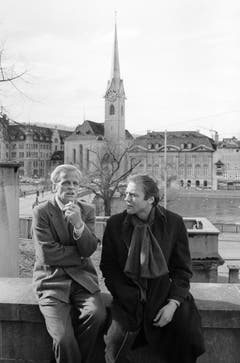 Klaus Kinski und Bruno Ganz in Zürich. (Bild: Keystone)