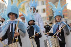 Die Eisköniginnen und -könige an der «Schuäl-Chatzämüüsig» in Altdorf. (Bild: Florian Arnold, 19. Februar 2019)