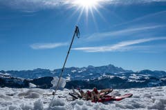 Pause, sitzen und geniessen in Speicher; Hohe Buche. (Bild: Luciano Pau)
