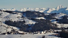 Was für eine Sicht vom Lutzenland: über Stein weit hinaus in die Vorarlberger Berge! (Bild: Hanspeter Berger)