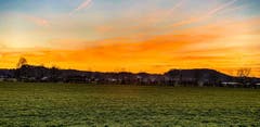 Sonnenuntergang in Wikon. (Bild: Stéphanie Artho, Wikon, 18. Februar 2019)