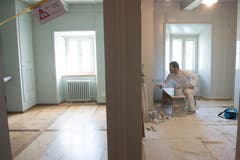 Im Südtrakt, wo bald die Schwestern aus Sarnen wohnen werden, finden noch letzte Arbeiten statt.