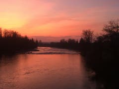Abendlicht auf der Brücke Kradolf-Schönenberg. (Bild: Oliver Küttel)