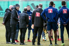 Der neue FCL-Trainer Thomas Häberli bei seinem ersten Arbeitstag. (Bild: KEYSTONE/Alexandra Wey)