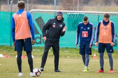 Der neue FCL-Trainer Thomas Häberli bei seinem ersten Arbeitstag. (Bild: Martin Meienberger/freshfocus)