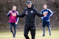 Der neue FCL-Trainer Thomas Häberli bei seinem ersten Arbeitstag. (Bild: KEYSTONE/Alexandra Wey)