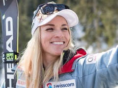 Lara Gut-Behrami erstmals in dieser Saison auch in einer Abfahrt auf dem Podium (Bild: KEYSTONE/ALESSANDRO DELLA VALLE)