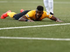 YBs Jean-Pierre Nsame vergab einige Torchancen, bevor er doch noch zum Matchwinner wurde (Bild: KEYSTONE/PETER KLAUNZER)