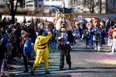 Noteheuer Lozärn mit dem Motto Lozärn First an der Dörflifasnacht Dierikon am Sonntag, 24. Februar 2019.