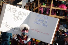 Die Sunneguugger Ennetbürgen mit «Goethe war gut». (Bild: Markus von Rotz, 28. Februar 2019)